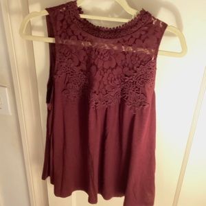 Altar’d State Maroon Lace Tank